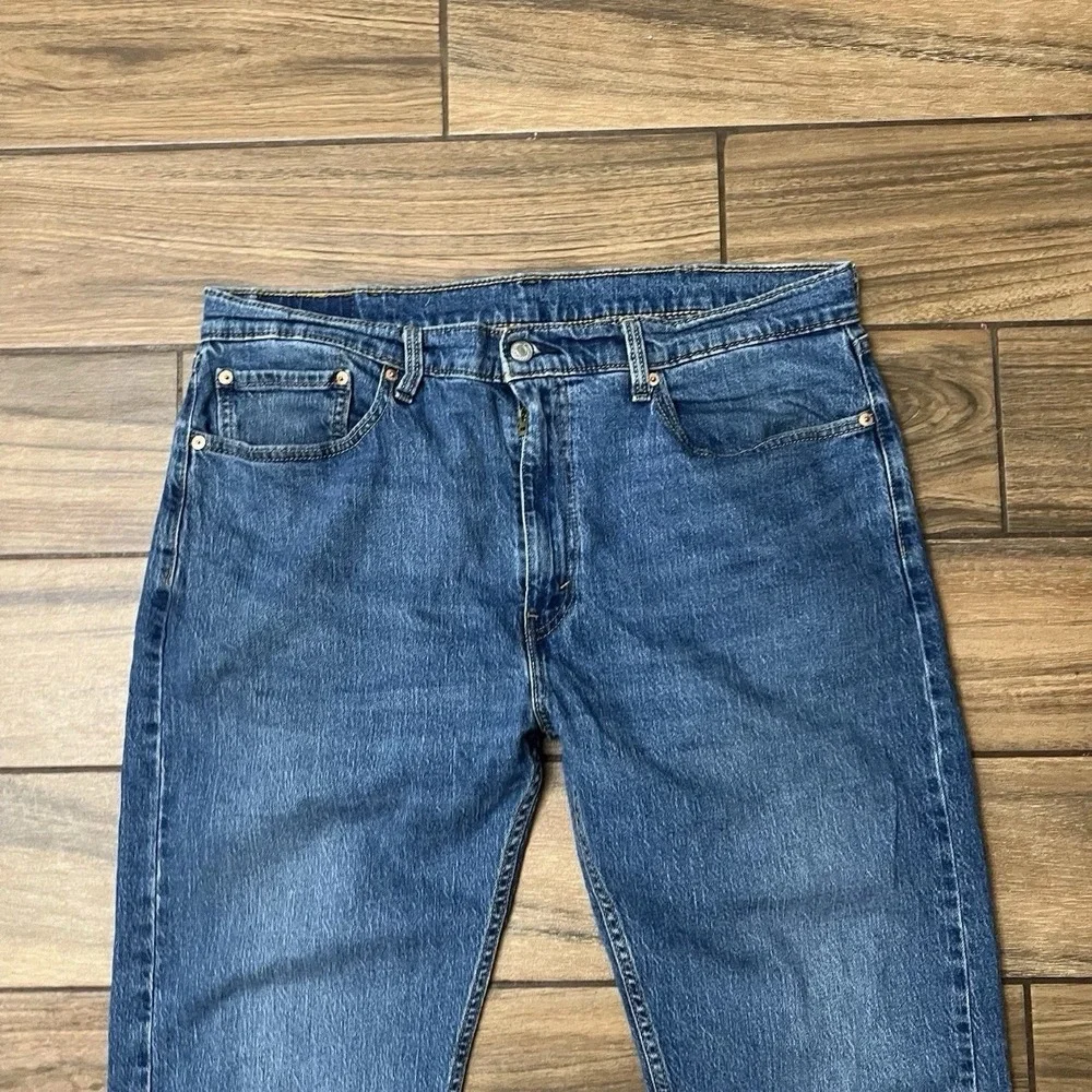 Levi's 505 Mens 38x30 Regular Fit Straight Leg Blue Jeans